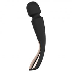   LELO Smart Wand 2 - stredný - dobíjací masážny vibrátor (čierny)