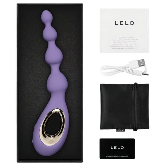 LELO Soraya Beads - dobíjací, vodotesný análny vibrátor (fialový)