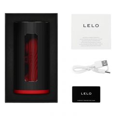 LELO F1s V3 - interaktívny masturbátor (čierno-červený)