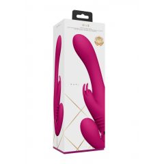   Vive Suki - dobíjací vibrátor bez popruhov so stimulátorom klitorisu so zajačikom (ružový)