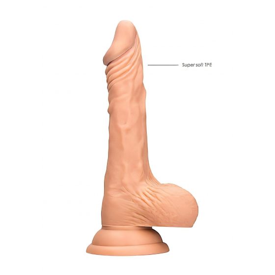 RealRock Dong 8 - realistické dildo s penisom (20 cm) - prírodné