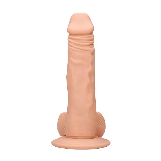 RealRock Dong 8 - realistické dildo s penisom (20 cm) - prírodné