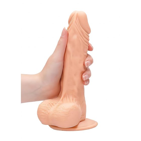 RealRock Dong 8 - realistické dildo s penisom (20 cm) - prírodné