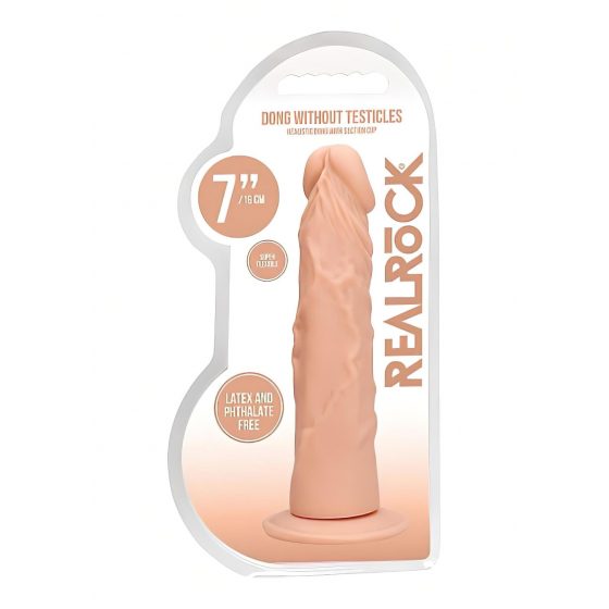 RealRock Dong 7 - realistické dildo (17 cm) - prírodné