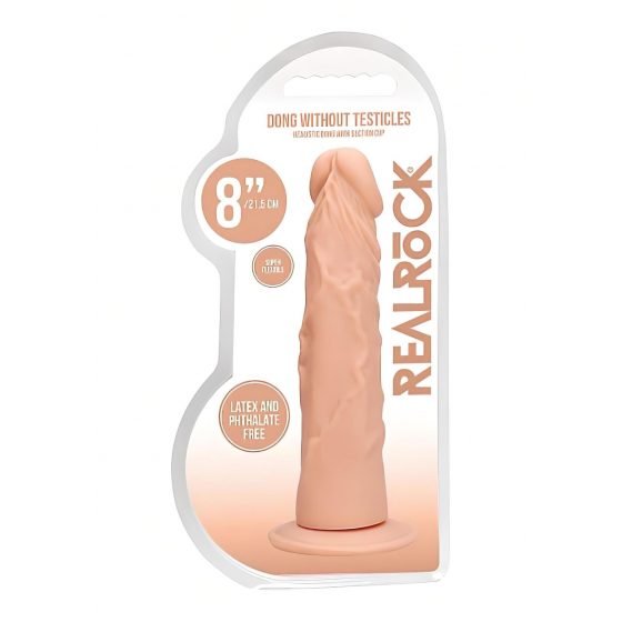 RealRock Dong 8 - realistické dildo (20 cm) - prírodné