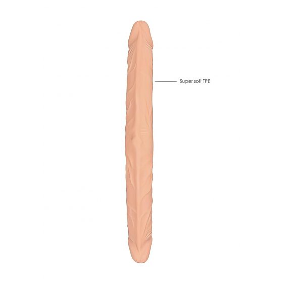 RealRock Double Dong 14 - dvojité dildo (36 cm) - prírodné