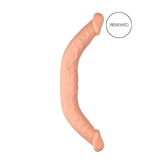 / RealRock Double Dong 18 - dvojité dildo (46 cm) - prírodné