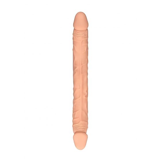 / RealRock Double Dong 18 - dvojité dildo (46 cm) - prírodné