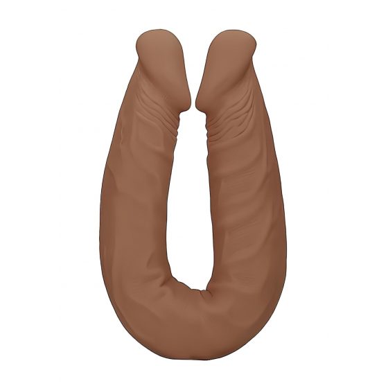 RealRock Double Dong 18 - dvojité dildo (46 cm) - tmavé prírodné