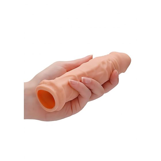 RealRock Penis Sleeve 6 - návlek na penis (17cm) - prírodná farba