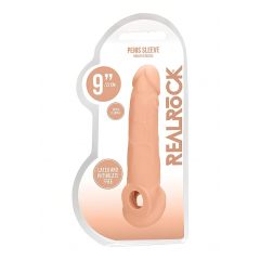   RealRock Penis Sleeve 9 - návlek na penis (21,5 cm) - telová farba