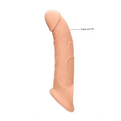   RealRock Penis Sleeve 9 - návlek na penis (21,5 cm) - telová farba