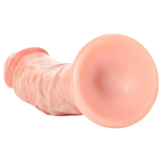 RealRock Curved - zakrivené realistické dildo s lepivou základňou - 15,5 cm (prírodné)