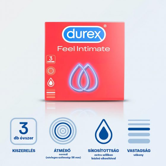 Durex Feel Intimate - tenkostenné kondómy (3 ks)