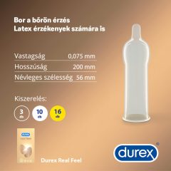 Durex Real Feel - bezlatexové kondómy (10 ks)