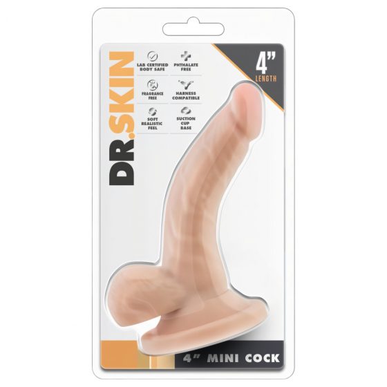 Dr. Skin 4 - realistické dildo s prísavkou - telová farba (12 cm)