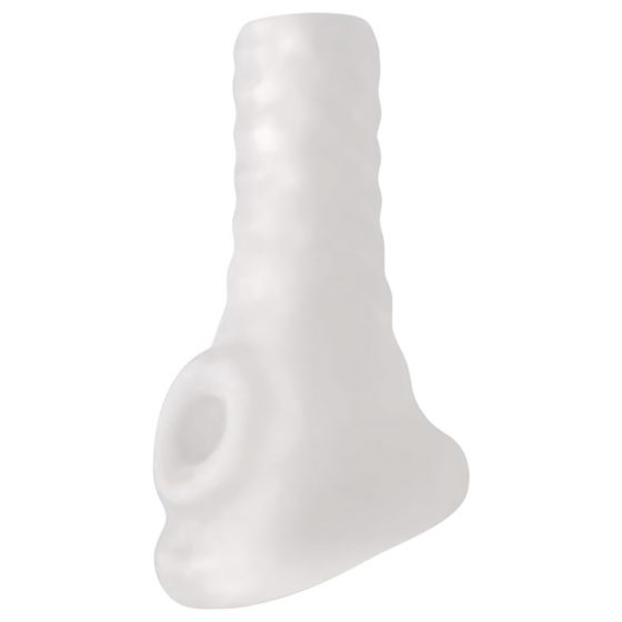 Perfect Fit Breeder - otvorený návlek na penis (10 cm) - mliečne biely