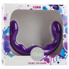 Alive Luna - obojstranné dildo - 25 cm (fialové)