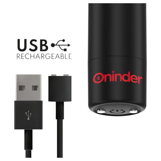 Oninder - inteligentný mini vibrátor (čierny)