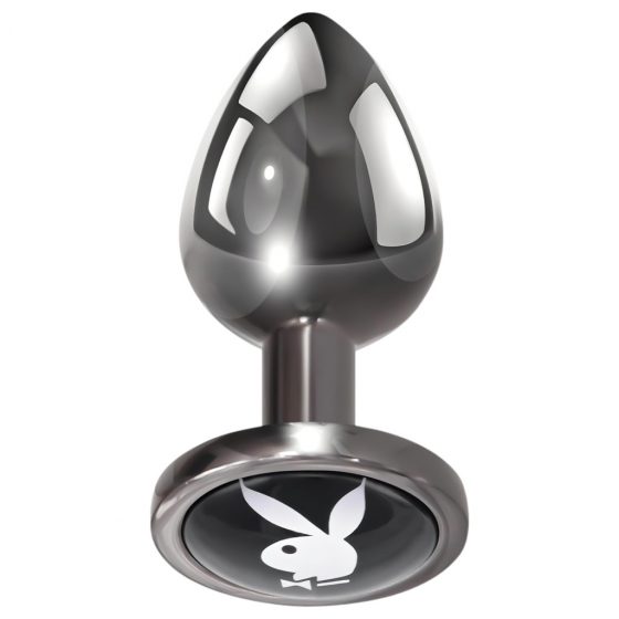 Playboy Tux - análny vibrátor - malý (strieborný)