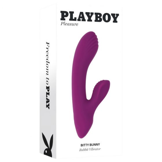 Playboy Bitty Bunny - akumulátorový vibrátor s dráždením klitorisu (ružový)