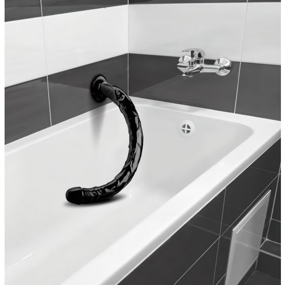 Hosed Realistic Anal Snake 19 - dlhé análne dildo v tvare penisu s prísavkou (čierne)