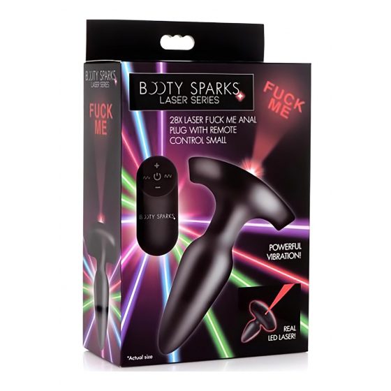 Booty Sparks Laser - dobíjací rádiový análny vibrátor (čierny)