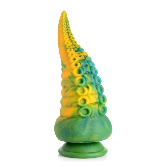 Creature Cocks Monstropus - silikónové dildo s ramenom chobotnice - 22 cm (žlto-zelené)