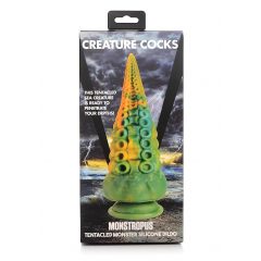   Creature Cocks Monstropus - silikónové dildo s ramenom chobotnice - 22 cm (žlto-zelené)