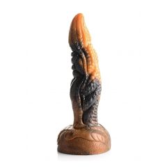   Creature Cocks Ravager - silikónové dildo s textúrou - 20 cm (oranžové)