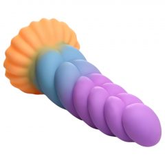   Creature Cocks Mystique - silikónové dildo s jednorožcom - 21 cm (fialovo-žlté)