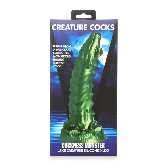 Creature Cocks Cockness Monster - silikónové dildo so svorkami (zelené)