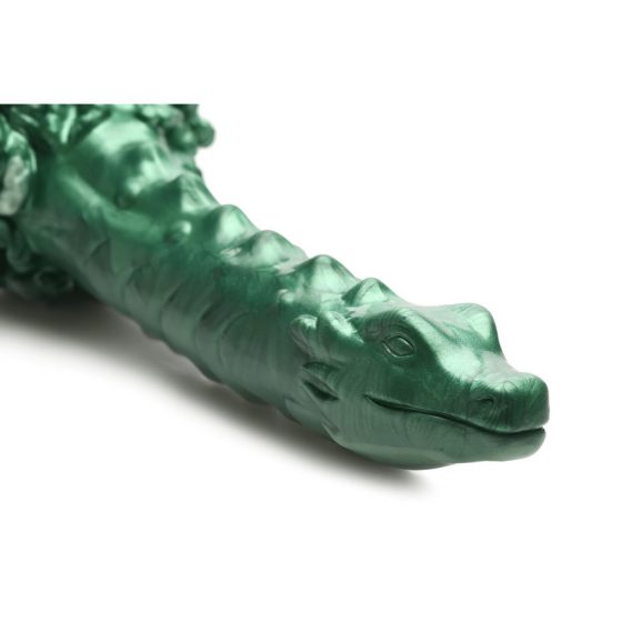 Creature Cocks Cockness Monster - silikónové dildo so svorkami (zelené)