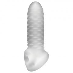   Fat Boy Checker Box - návlek na penis (15 cm) - mliečne biely