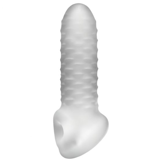 Fat Boy Checker Box - návlek na penis (15 cm) - mliečne biely