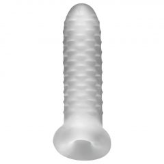   Fat Boy Checker Box - návlek na penis (15 cm) - mliečne biely