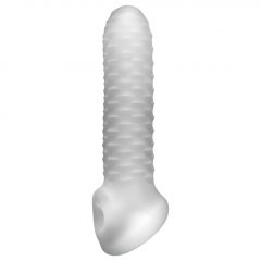   Fat Boy Checker Box - návlek na penis (17 cm) - mliečne biela