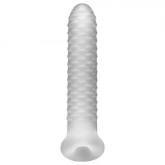   Fat Boy Checker Box - návlek na penis (19 cm) - mliečne biely