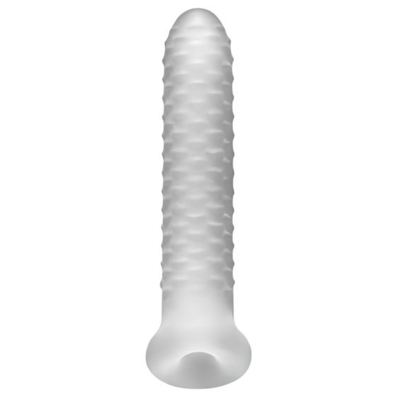 Fat Boy Checker Box - návlek na penis (19 cm) - mliečne biely