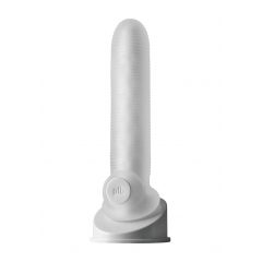   Fat Boy Micro Ribbed - návlek na penis (19 cm) - mliečne biely