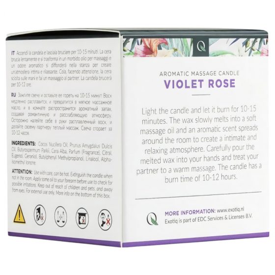 Exotiq Violet Rose - masážna sviečka (60g) 