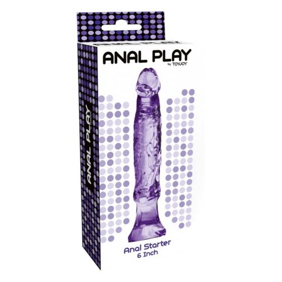 Toyjoy Anal Starter - realistický análny vibrátor - 16 cm (fialový)