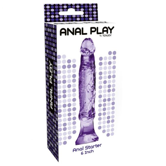 Toyjoy Anal Starter - realistický análny vibrátor - 16 cm (fialový)