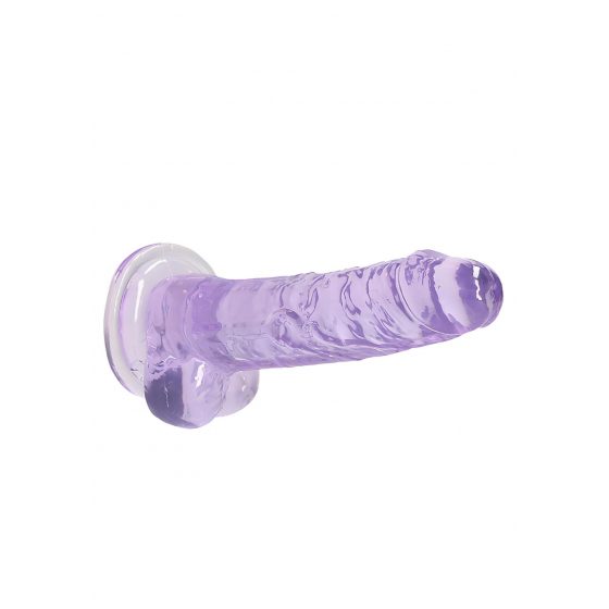 REALROCK - priesvitné realistické dildo - fialové (17cm)