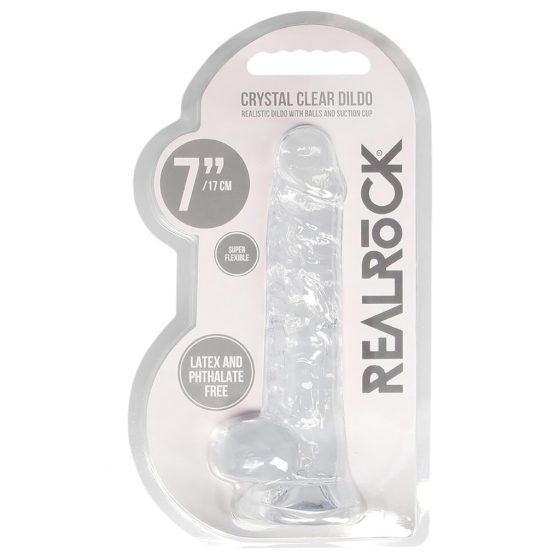 REALROCK - priesvitné realistické dildo - vodočisté (17cm)