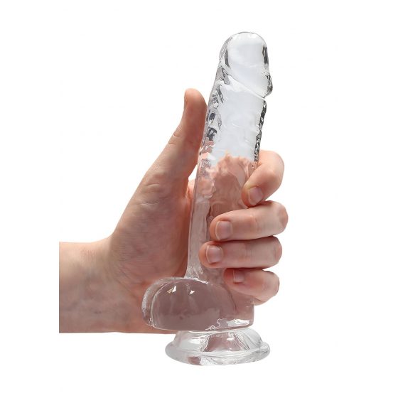 REALROCK - priesvitné realistické dildo - vodočisté (17cm)