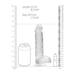   REALROCK - priesvitné realistické dildo - vodočisté (19cm)