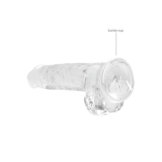 REALROCK - priesvitné realistické dildo - vodočisté (19cm)