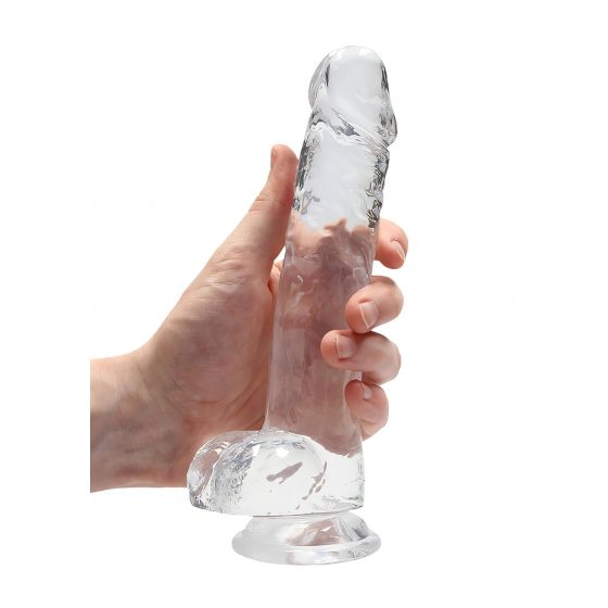 REALROCK - priesvitné realistické dildo - vodočisté (19cm)