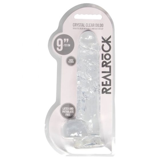 REALROCK - priesvitné realistické dildo - vodočisté (22cm)
